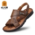 Old man head 2019 sandal mới nam da bò da đế mềm đế mềm đế mềm chống trượt - Sandal giày fashion Sandal