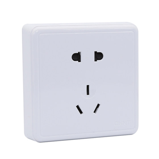 Chint genuine switch 86 type surface-mounted wall panel five-hole socket two and three plugs 5 holes 220/250V10A