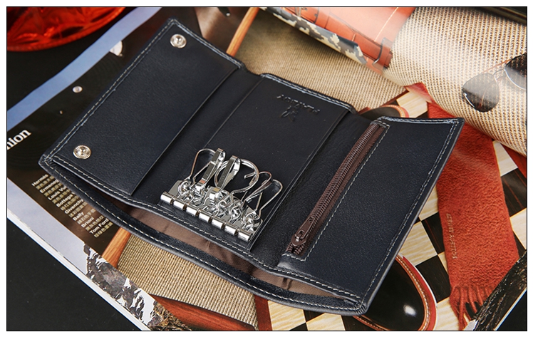 2019 mới Playboy unisex key case Da thường móc khóa Túi da mềm thắt lưng nam - Trường hợp chính dây móc ví nam