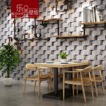  3D three-dimensional imitation marble antique brick Retro brick brick wallpaper Restaurant hotel barber shop clothing store wallpaper