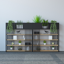 Iron Art Screen Partition Guest Restaurant Ground-off Balcony Flower Shelf Office Multilayer LOFT Industrial Wind Shelf