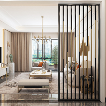Light and luxurious stainless steel Screen partition Home entry Xuanguan Guest Restaurant minimalist modern Decorative Toilet Lattice shelf
