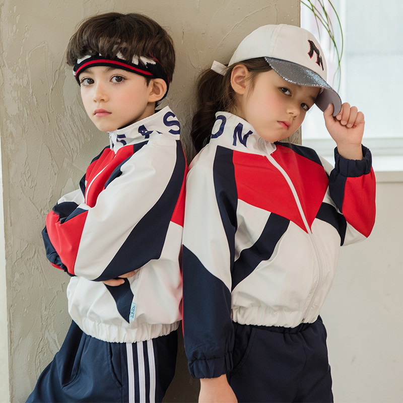 Kindergarten uniform spring and autumn three-piece jacket red class clothing children's sportswear primary school uniform suit