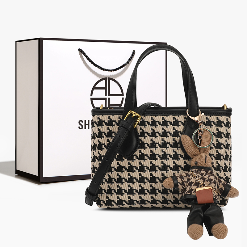 Saint Milo Niche Design Fashion Bag for Women 2026 New Trendy Versatile Houndstooth Shoulder Handbag Crossbody Bag