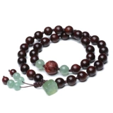 Ретро браслет из розового дерева для влюбленных подходит для мужчин и женщин, резные деревянные четки из грецкого ореха