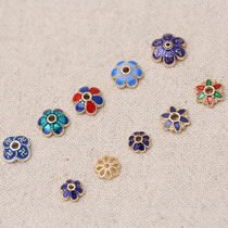 Cloisonne colorful torback flower cap bead pad bead pad bead pad diy spacer bead hand necklace jewelry Star Moon Bodhi accessories