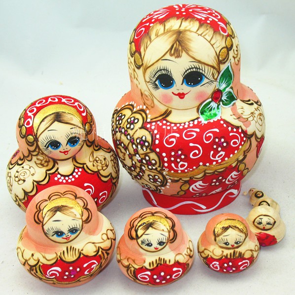 Russian featured sleeve va 10 layers of painted branded ten floors large belly beautifully decorated craft gift swing decoration gift