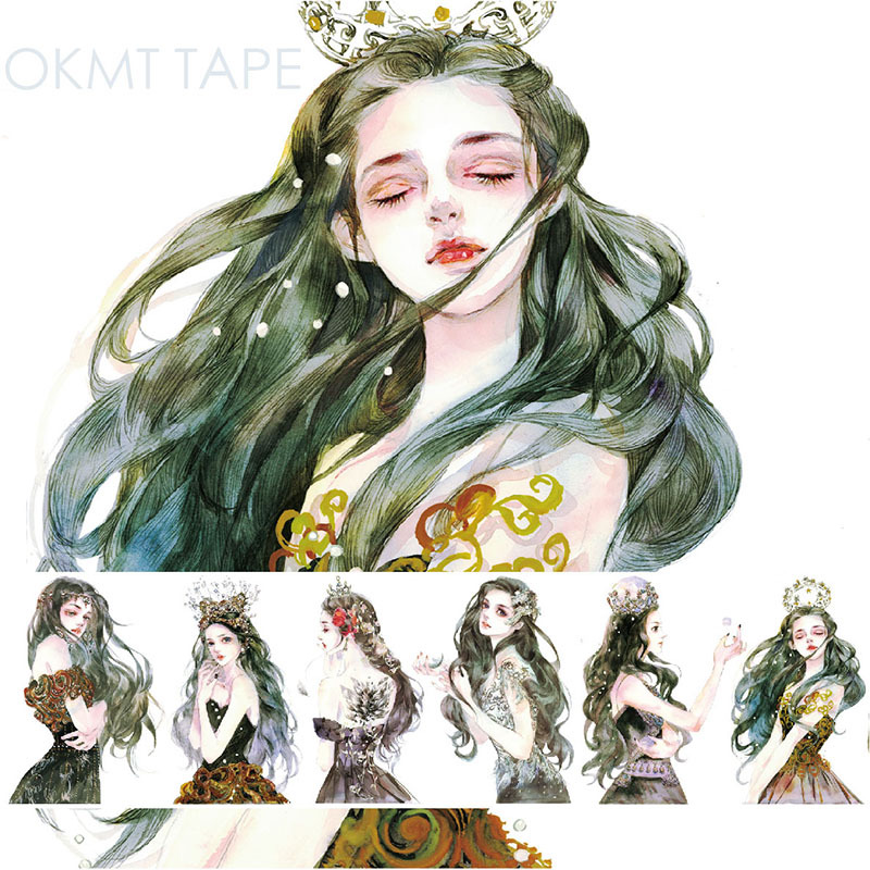 New seven days and paper tape sub-package hand account beautiful character black swan DIY decorative sticker tape hand account whole volume