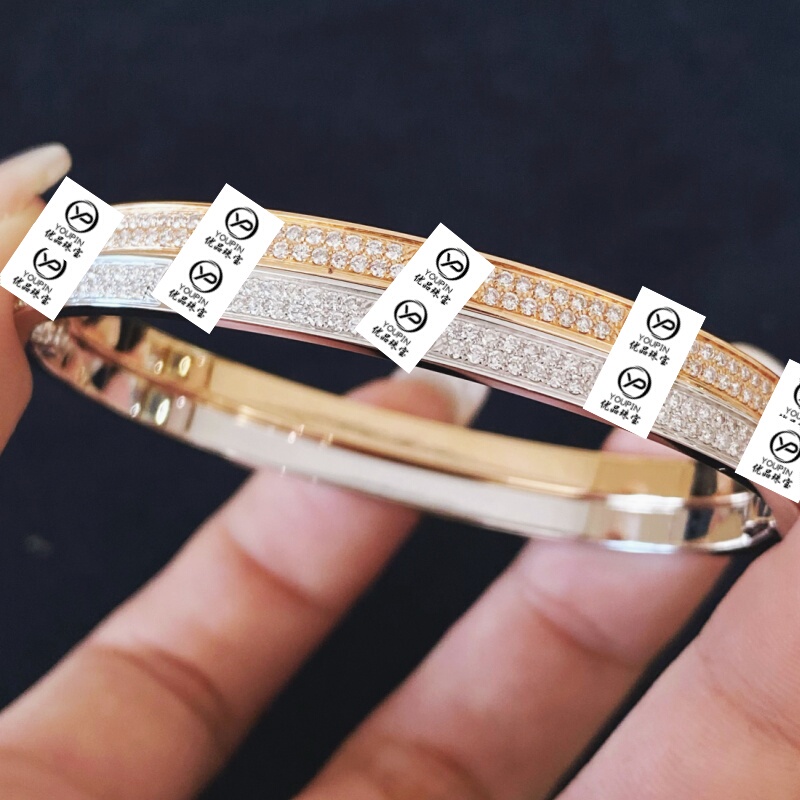 18K Gold Starry Sky Bracelet Rose Gold White Gold Yellow Gold Wide and Narrow Versions Without Diamonds Four Diamonds Six Diamonds Ten Diamonds Bracelet