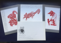 Tiger postcards 23 different patterns of Chinese twelve births of Xiaoxin Zhang Zhong Post without postage in 2022