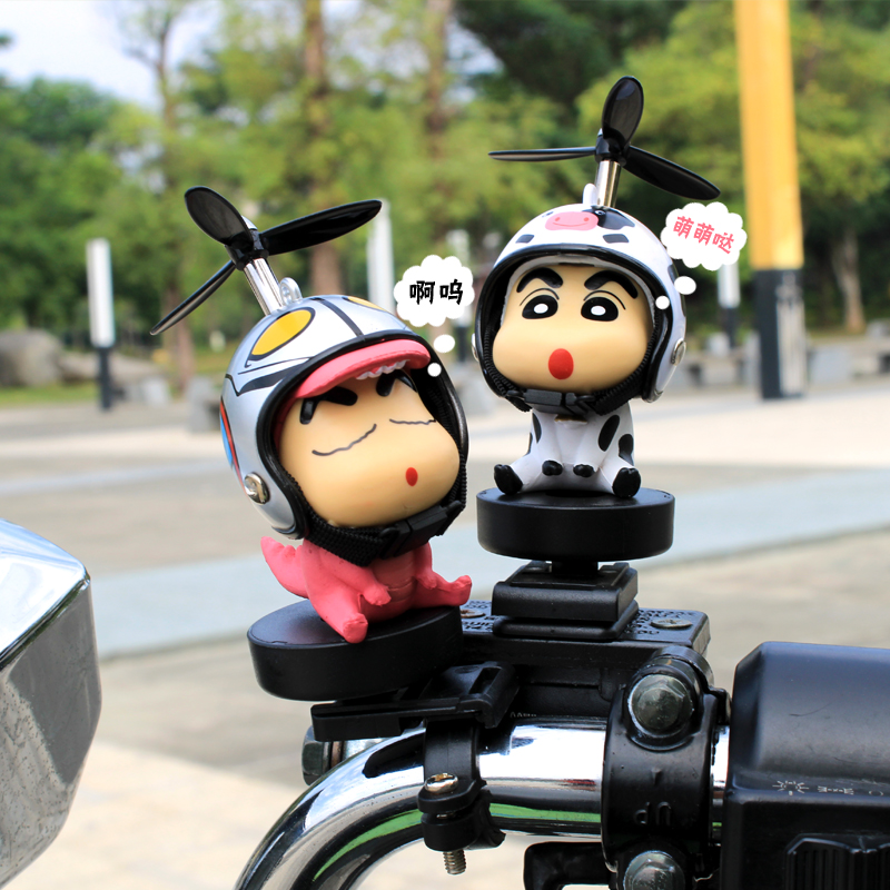 Crayon Small New On-board Pendulum Piece Small Yellow Duck Safety Helmet Bike Electric Vehicle Electric Car Locomotive Adornment Paparazzi