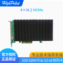 Rocket HighPoint SSD 6204 PCIe 3 0x8 Array Card