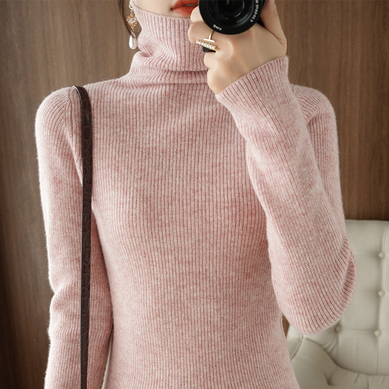 High collars undershirt female autumn winter new thickening high collar headcoat sweaters fit in 100 hitch long sleeves inside lap