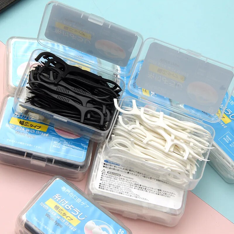 Export to the island country jing packaging dental floss box 50 toothpicks household daily cleaning dental floss stick