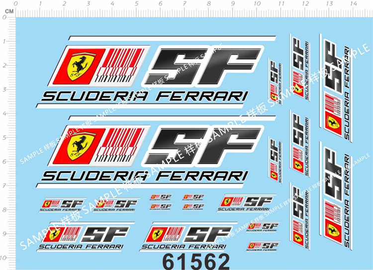 Car model Formula One Formula One racing Ferrari (maintenance equipment car) dedicated water sticker (61562)