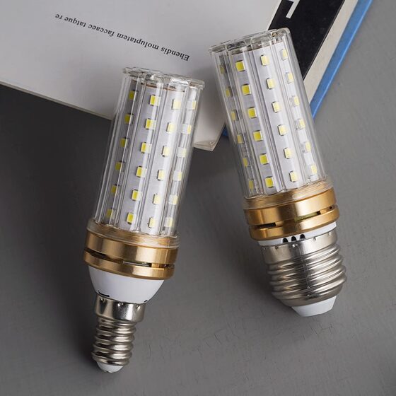 Led Light Bulb Energy-Saving Lamp Screw Base E27E14 Ultra-Bright Lighting 3W5W7W Household Warm White Light Three-Color Dimming Bulb