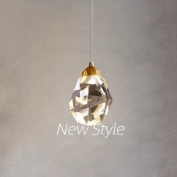 All-Copper Crystal Small Pendant Light Modern Restaurant Light Luxury Nordic Bedroom Bedside Lamp Guangdong Zhongshan Ancient Town Factory Direct Sale