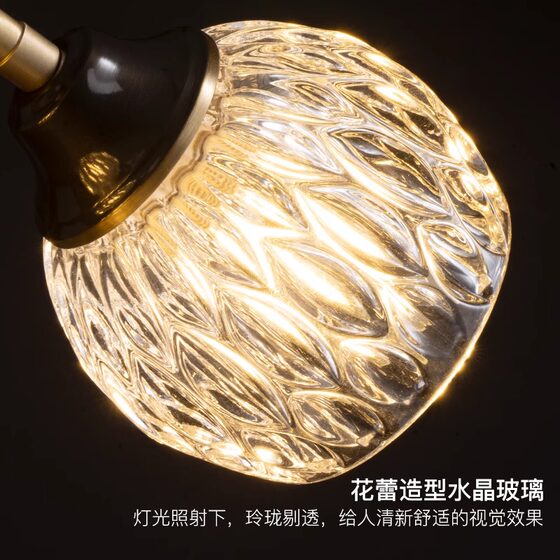 Nordic All-Copper Restaurant Chandelier Living Room Bar Post-Modern Light Luxury Lighting Designer Lamps Zhongshan Factory Direct Sales