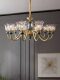 American light luxury chandelier, all-copper living room lamp, modern retro ceramic lamp, restaurant bedroom lamp, Zhongshan factory direct sales