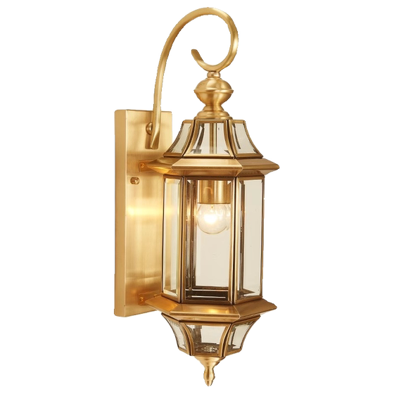All-Copper Wall Lamp, American Country-Style Retro European-Style Lighting, Nordic Balcony Outdoor Lighting, Direct Sales from Guangdong Zhongshan Manufacturer