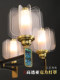 New Chinese-Style Chandelier for Living Room and Dining Room, Zen-Inspired Chinese Style, Modern Light Luxury, High-End New Model, All-Copper Lighting for High-End Villas