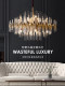 Light Luxury Chandelier American All-Copper Post-Modern Guest Restaurant Simple Creative Personalized Crystal Lamps Zhongshan Factory Direct Sales