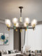 New Chinese-Style Chandelier for Living Room and Dining Room, Zen-Inspired Chinese Style, Modern Light Luxury, High-End New Model, All-Copper Lighting for High-End Villas