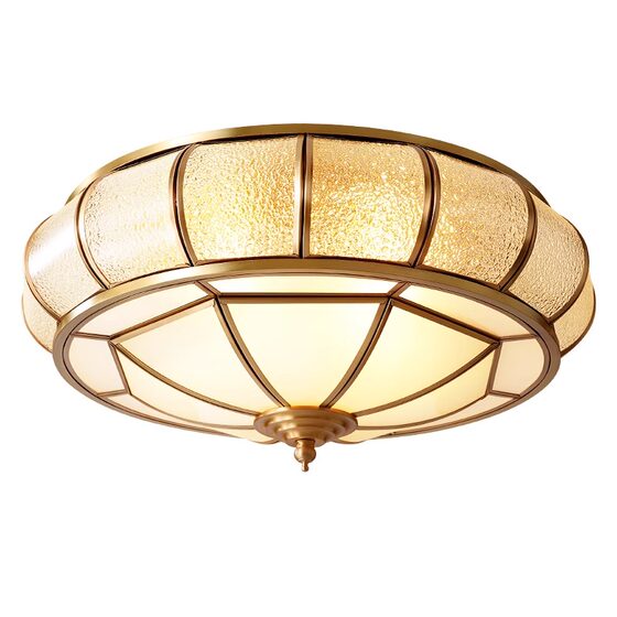 American-Style All-Copper Ceiling Light, European-Style Vintage Country Balcony Light, Light Luxury Master Bedroom Lighting, Direct Sales from Guangdong Zhongshan Manufacturer