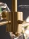 Nordic Crystal Chandelier All Copper Light Luxury Living Room Lamp Dining Room Bedroom Internet Celebrity Molecule Lamp Zhongshan Lamp Manufacturer Direct