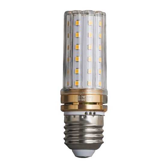 Led Light Bulb Energy-Saving Lamp Screw Base E27E14 Ultra-Bright Lighting 3W5W7W Household Warm White Light Three-Color Dimming Bulb