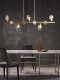 Nordic Crystal Chandelier All Copper Light Luxury Living Room Lamp Dining Room Bedroom Internet Celebrity Molecule Lamp Zhongshan Lamp Manufacturer Direct