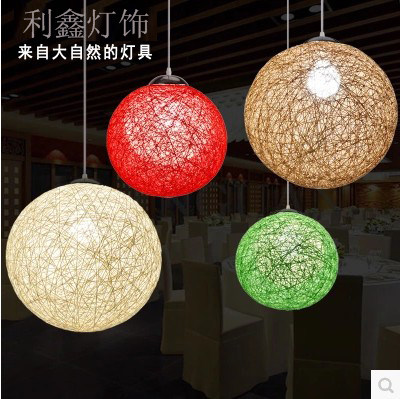 Hemp chandelier American personality colored palace vine park living room bedroom aisle dining room chandelier