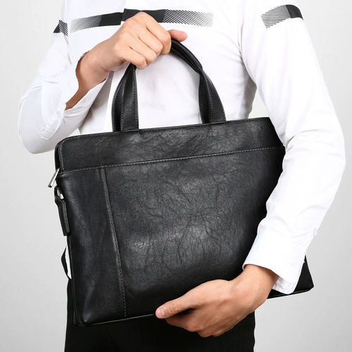 Ретро кожаная сумка, ноутбук, бизнес-версия, 15.6 дюймов