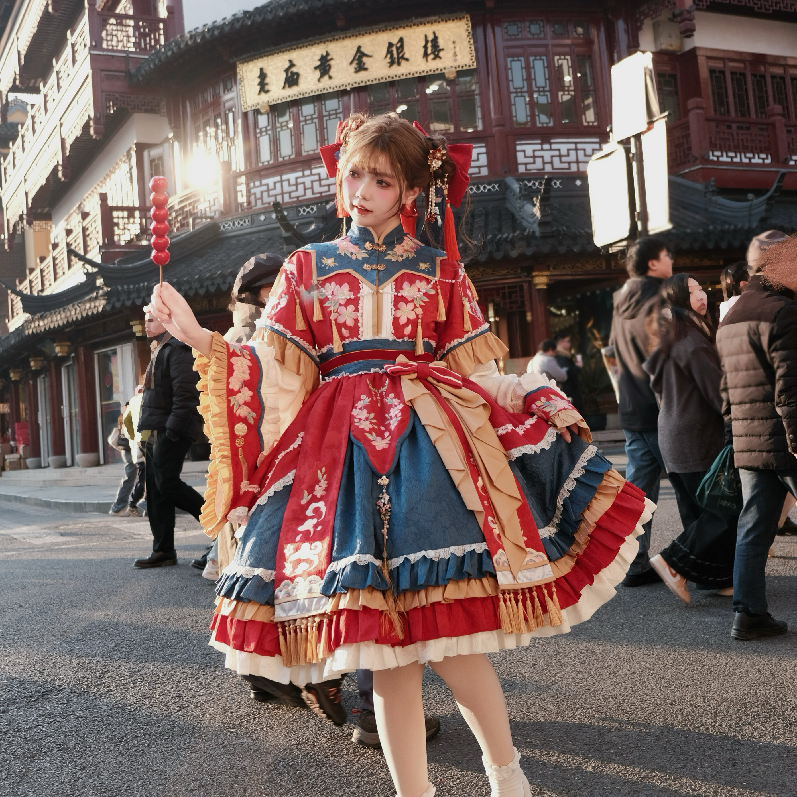 晓山青国风馆中华风lolita戏棠曲重工刺绣Lolita评价- 淘宝网