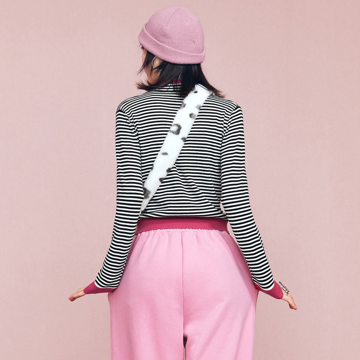 太平鸟 玛丽猫联名款 女式小高领条纹打底衫针织衫 凑单折后￥131.73包邮