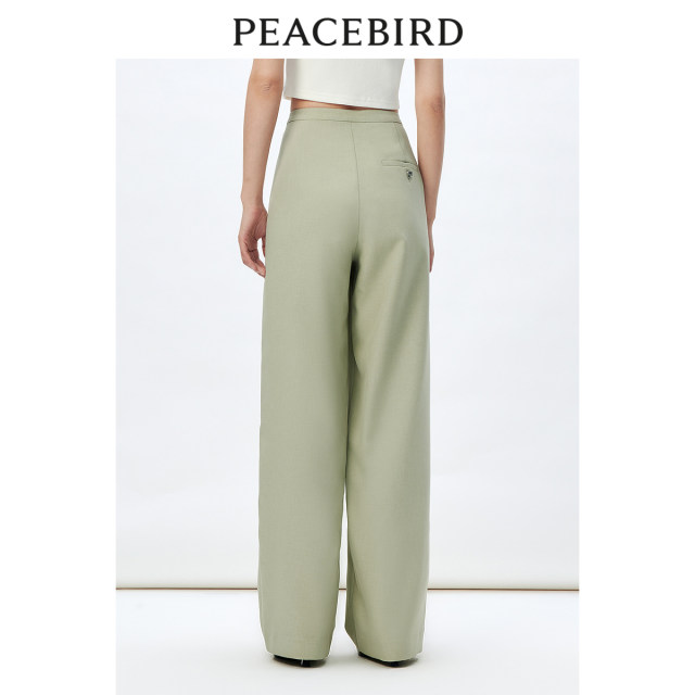 PEACEBIRD ຊຸດເດີນທາງແບບງ່າຍດາຍຂອງຜູ້ຍິງ 2024 Spring ໃໝ່ໃນບ່ອນເຮັດວຽກ ການອອກແບບຊຸດເສື້ອກັນໜາວແບບສະບາຍໆ