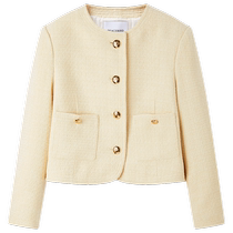 Shopping mall same style PEACEBIRD Master series goose yellow sheep wool small fragrant jacket for women ins style A1BBE1436