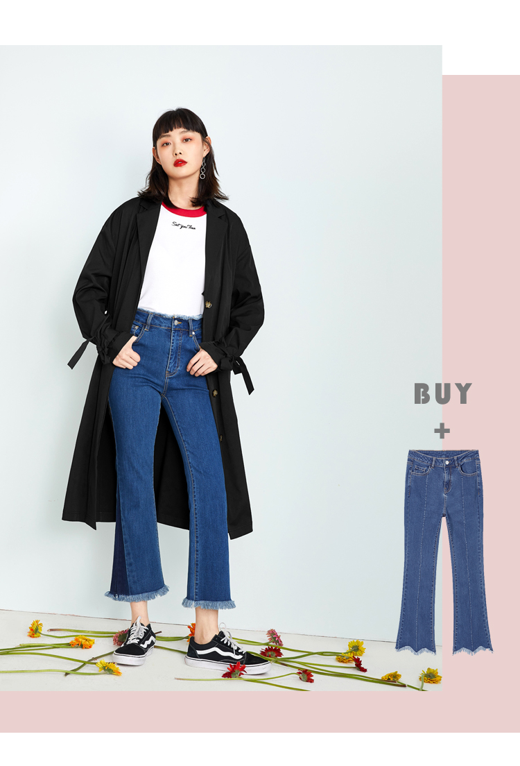 Trench pour femme PEACEBIRD    en Polyester - Ref 3226209 Image 17