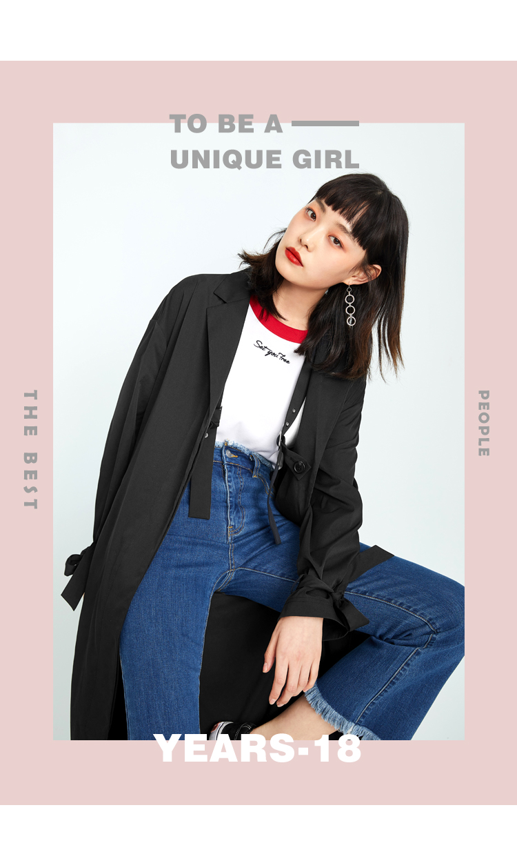 Trench pour femme PEACEBIRD    en Polyester - Ref 3226209 Image 7