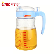 Lilac glass oil pot healthy small oil pot does not leak oil control oil pot thickened glass oil pot glass oil control