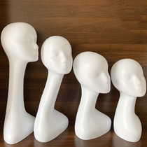 Model head dummy head wig head mold hat display rack towel rack props PE blow molding hollow long neck abstract head