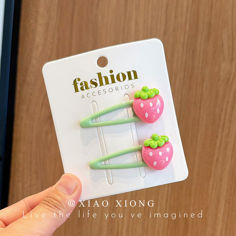 Kids Barrettes Cute Cartoon Hair Pin Baby Hair Accessories Rabbit Strawberry BB Clip Girl Side Clip Bang Clip New Arrival — 29