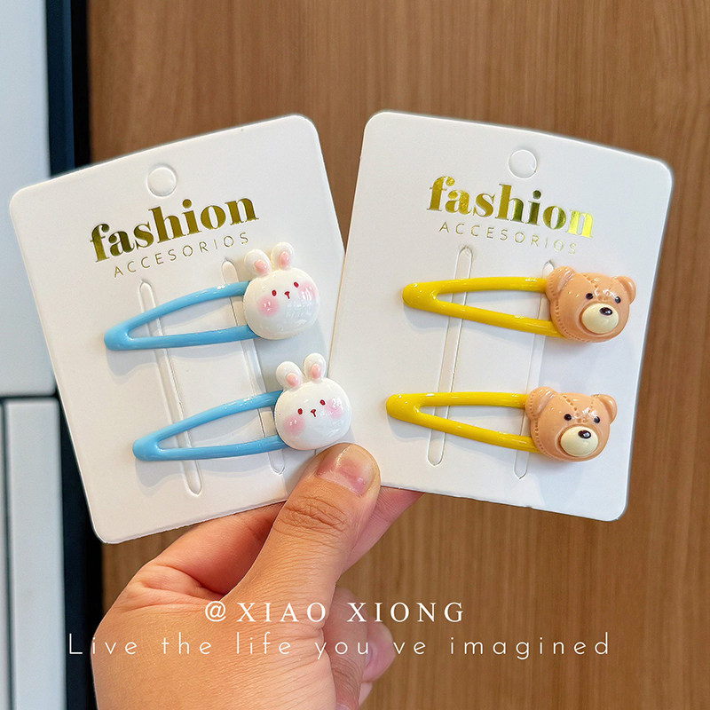 Kids Barrettes Cute Cartoon Hair Pin Baby Hair Accessories Rabbit Strawberry BB Clip Girl Side Clip Bang Clip New Arrival — 21