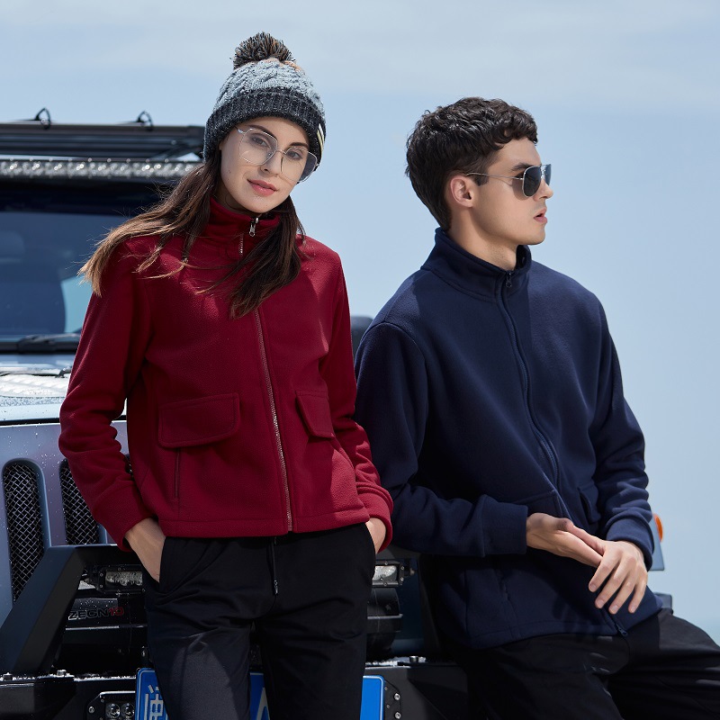 Cool Outdoor Fleece Jacket Men's and Women's Autumn and Winter Warm Fleece Couples Fleece Jacket