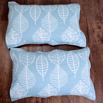 Pure cotton Japanese adult Gauze pillow towel a pair of Nordic American Mediterranean style does not fade and does not lose hair 2 packs