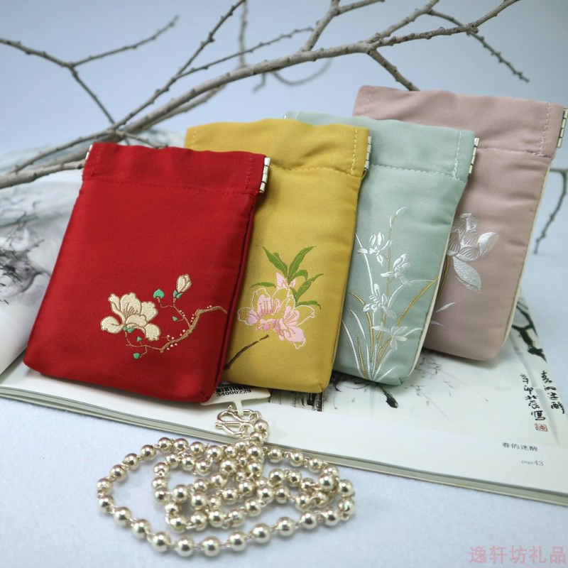 Open and close containing bag Play Bag Jade Emerald Jewelry Pendant Ring Ornament Packaging Box Mini card wallet-Taobao