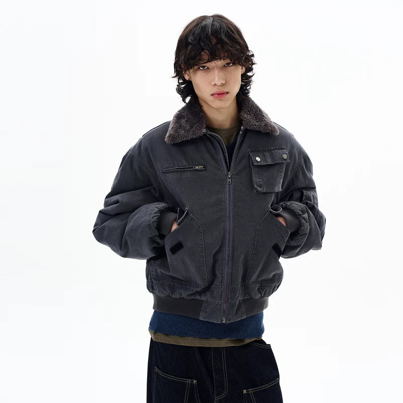 Winter retro men's down jacket, American style, high-quality style