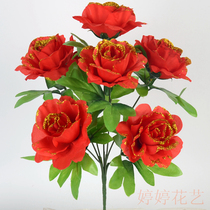 Simulation 7 Camellia wedding decoration home living room placed rose ornaments plastic silk flower fake flower