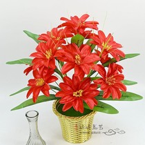 Yiwu silk flower simulation peony flower simulation flower factory spot 12 head West lotus flower Tingting flower art