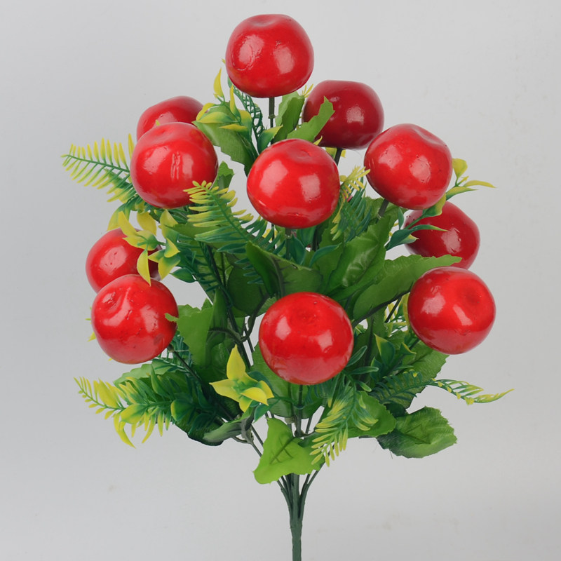 Simulation of 12 apple orange peach pomegranate peach peach potato fruit Qing Ming sacrifice to cemetery Fogon plastic bouquet